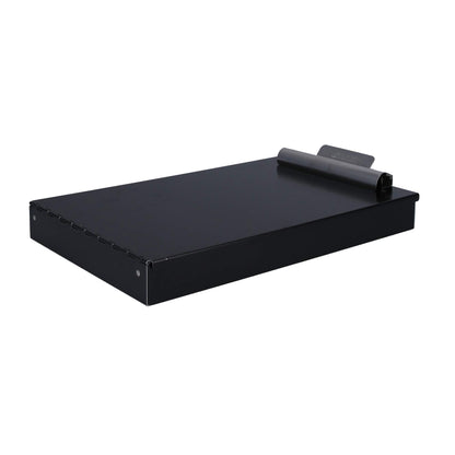 Saunders Cruiser-Mate Black Aluminum Clipboard with Storage, Dual Tray Nursing Folio, HIPAA Compliant Medical Chart Holder, Heavy Duty Recycled Metal, Self-Locking Latch, Made in USA
