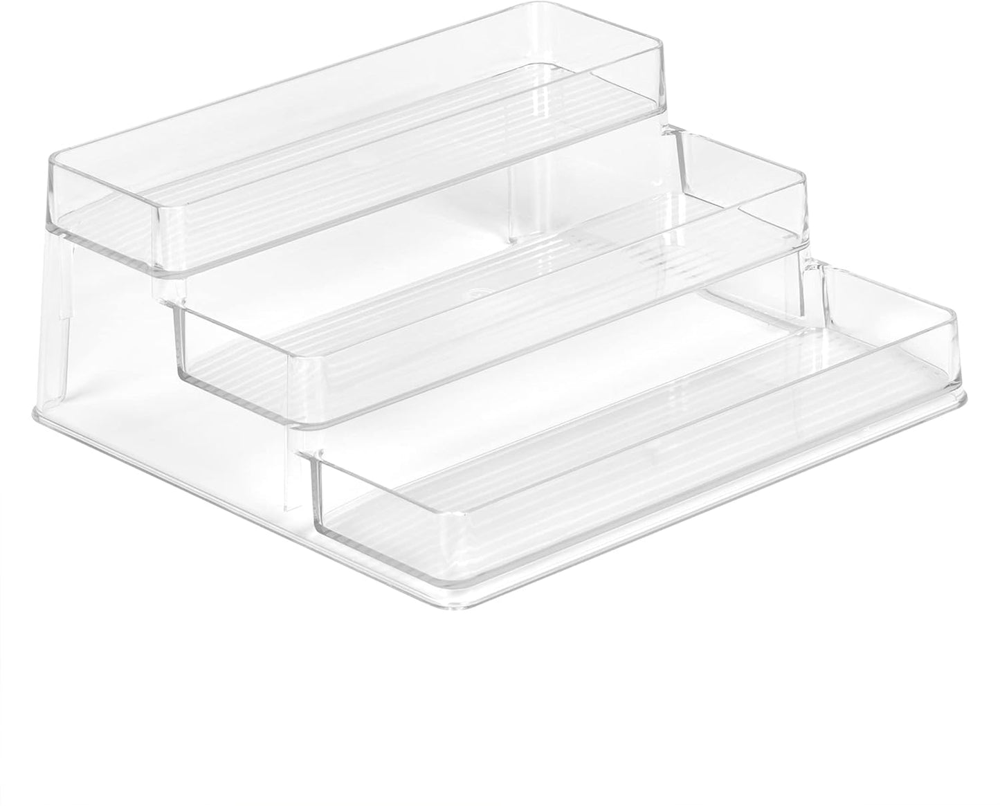 Richards 3 Tier Medicine Cabinet Organizer - Clear Plastic Makeup & Spice Rack for Bathroom Counter, 10" x 4" x 9"