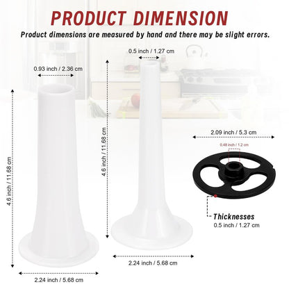 Stand Mixer Sausage Stuffer Kit Repalcement for KitchenAid FGA Food Meat Grinder Attachment, Sausage Stuffer Tubes Compatible with KitchenAid Mixer Sausage Stuffer Maker