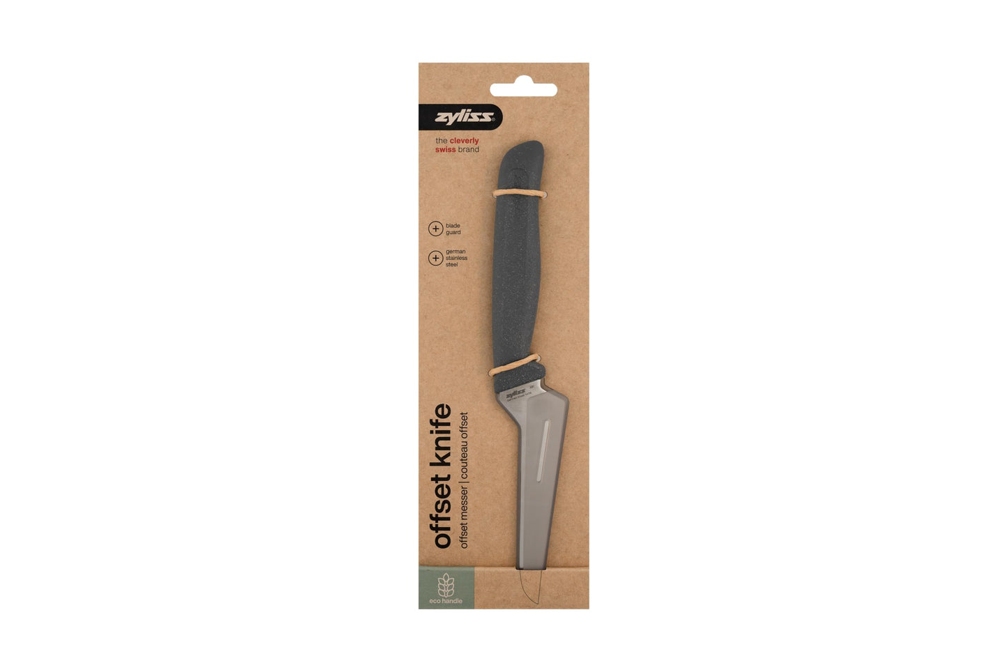 Zyliss Offset Santoku Knife – Sharp German Stainless Steel Blade – Sustainable Wheat Straw Handle – Precision Kitchen & Vegetable Knife – Dishwasher Safe – 3.9 inches