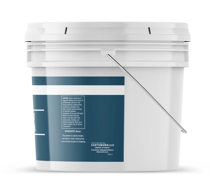 Earthborn Elements Borax Powder (1 Gallon), Multipurpose Cleaner & Detergent Booster, Resealable Bucket (144 Ounce)