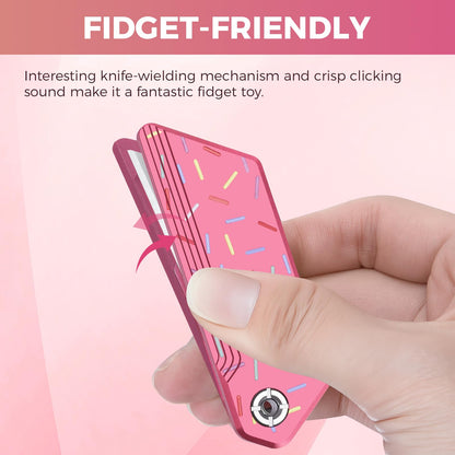EDC Utility Knife, Mini Pocket Knife for Women Lightweight, Keychain Box Cutter Fidget Knives, Quick Change Retractable,With 10Pcs Blades Replacement