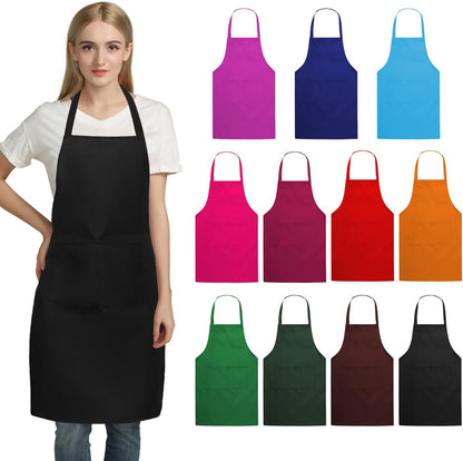 TRENDBOX Bib Apron Adult Women Unisex Comfortable with Front Pocket Washable For Cooking Baking Kitchen Restaurant