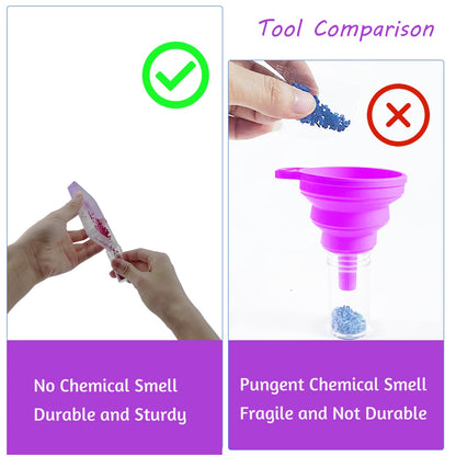 SuSentak Diamond Art Storage Containers with Dot Drill Tools,30 Slots Bead Organizer Case for 5D DIY Art Kits, Portable Craft Box for Diamond Painting Accessories (Purple)