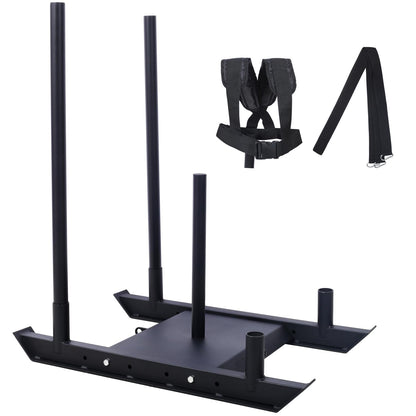 Weight Training Pull Sled, Steel Workout Equipment for Athletic Exercise and Speed Improvement
