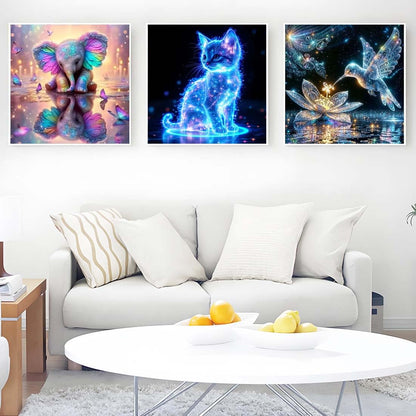 4 Pack Diamond Art Kits for Adults,5D Hummingbird Diamond Painting Kits for Beginnes Animal Diamond Art Diamond Painting Kit for Adults,DIY Full Drill Painting Kit For Home Wall Decor14X14inch
