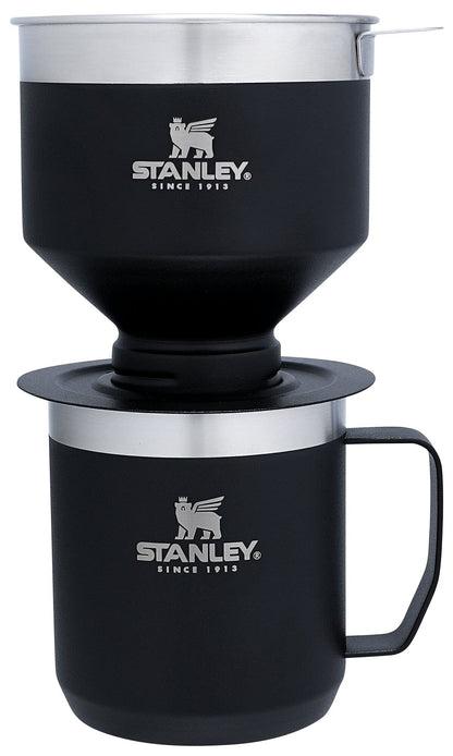 STANLEY Perfect Brew Pour Over Set | 12 oz Camp Mug with Lid Included | Drip Coffee Maker with Reusable Filter | Insulated Stainless Steel | BPA-Free | Matte Black