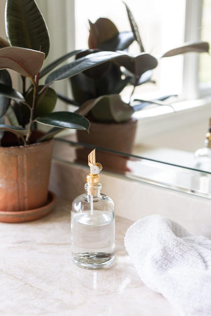 Rail19 13oz Clear Glass Mouthwash Dispenser with Metal Pour Spout | Cooking Oil and Vinegar Dispenser - Perfect for the