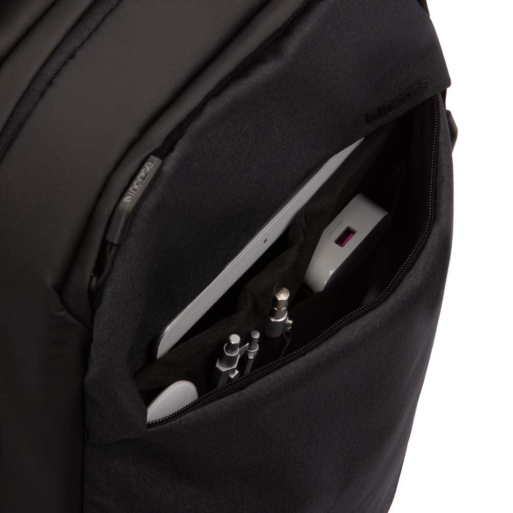 Incase Compact City Backpack – 18L Everyday Travel Tech Backpack and Laptop Bag for Work or School – Three Pockets, 16” Padded Laptop Sleeve, Quick Access Pocket – Black