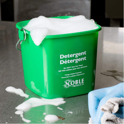 Noble Products KP97RDNBL/KP97GNNBL Square Pail for Cleaning, Detergent and Sanitizing, 3quart, Small, Red and Green, Set of 2