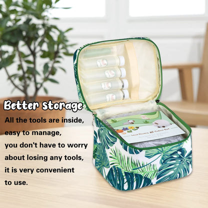 IMZAY Needle Felting Kit, Wool Roving 40 Colors Set, Needle Felting Starter Kit, Needle Felting Tools Kit with Exquisite Green Storage Bag, Wool Felt Tools for Felted Animal Needle Felting Supplies