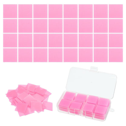 PATIKIL 72PCS Diamond Art Painting Glue Clay Wax 5D Square DIY Diamond Art Refills Glue with Storage Box for Diamond Art Embroidery Mud Supplies Accessories Painting Tool (25mm/1", Pink)