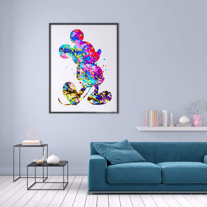 LukFun Paint by Number Kit for Adults, Colorful Animal Paint by Numbers for Kids, 16 x 20 inch (Color Mouse, Without Frame)