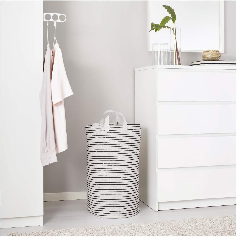 IKEA Klunka Laundry Bag - White Black, Size 16 Gallon, 103.643.73
