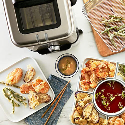T-fal 3.5L Stainless Steel Deep Fryer with Basket for Home Use, 1700W, Deep Fryer with Oil Filtration, Temp Control, Digital Timer