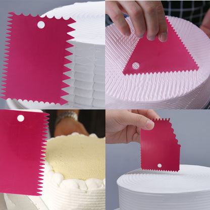 DaKuan Fabulous Cake Scraper Smoother and Fondant Kit - 6 Pcs Decorative Scrapers Polisher and 16 Pcs Modeling and Sculpting Tools