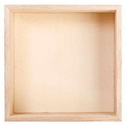 Frcctre 8 Pack Unfinished Wooden Box, 6 x 6 Inch Square Rustic Wooden Box Storage Organizer Boxes Small Wood Boxes for Crafts, Centerpiece, Home Decor, Storage, Collectibles, Succulent, Drawer