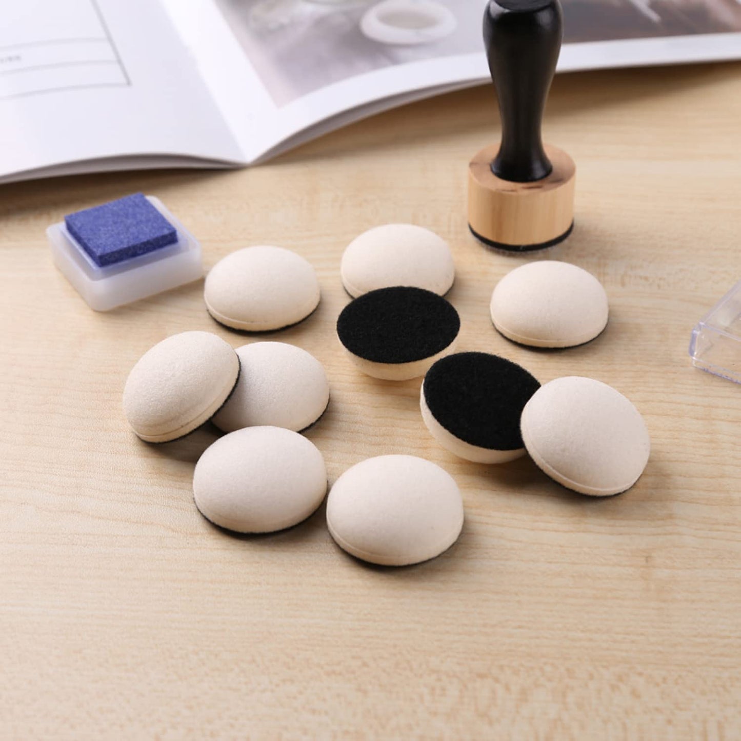 BAOFALI Mini Ink Blending Tool,with Foams Replacement Refill Foam Tool for Foams Scrapbooking Painting Drawing Art Supplies Handle Ink Tools Embossing Stencils