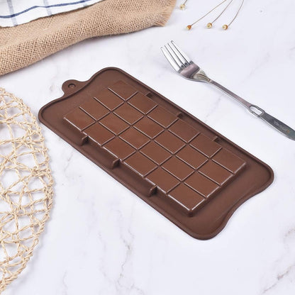 Newk Chocolate Silicone Molds, Break-Apart Candy & Energy Bar Molds, Pack of 6 for Baking