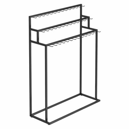 Mobile Clothes Rack with Wheels - Commercial Hanger for Retail Boutique & Home Storage - Black 150x40x150cm - Versatile Rolling Clothing Display & Organizer Solution