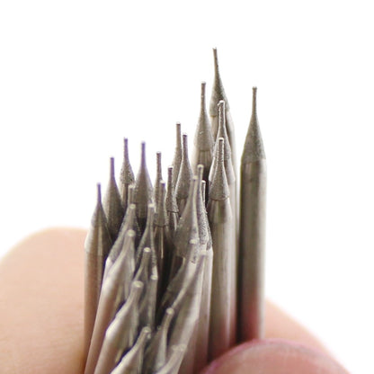JINGLING 0.4mm Diamond Hole Saw Cylindrical Head Grinding Drill Bits Lapidary Tools for Stone Pack of 30Pcs