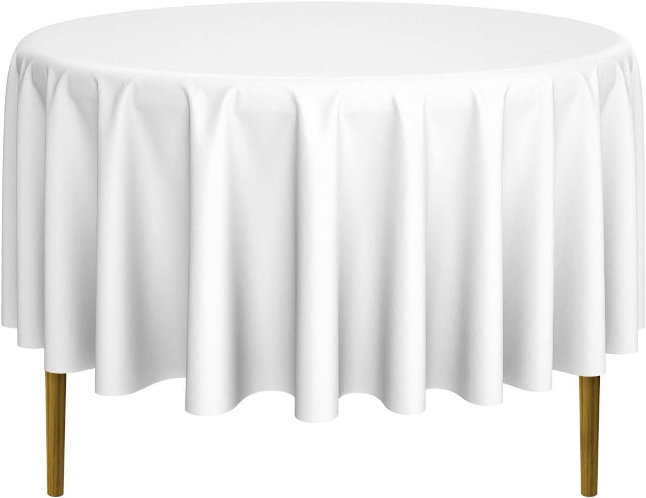 90" Round Premium Tablecloth by Lann's Linens for Wedding/Banquet/Restaurant - White