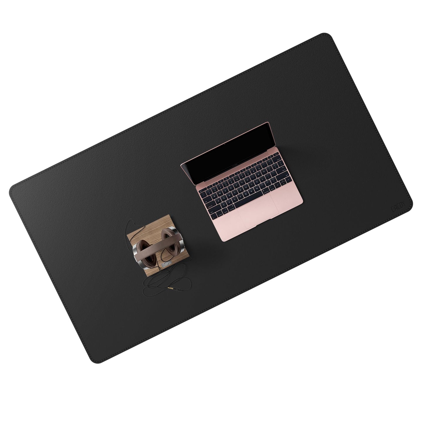 Cacoy 36" x 20" Leather Desk Mat for Home Office, Extra Large PU Leather Desk Pad Blotters, Waterproof Computer Keyboard Mat, Extended Gaming Mouse Pad, Desk Protector for Desktop and PC Laptop, Black
