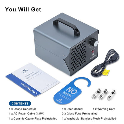 ONAMOR Ozone Generator 88,000mg - Ozone Machine for Home, Smoke, Car, and Pet Room. (Suitable for Area of 7,000 Square Feet) - Blue
