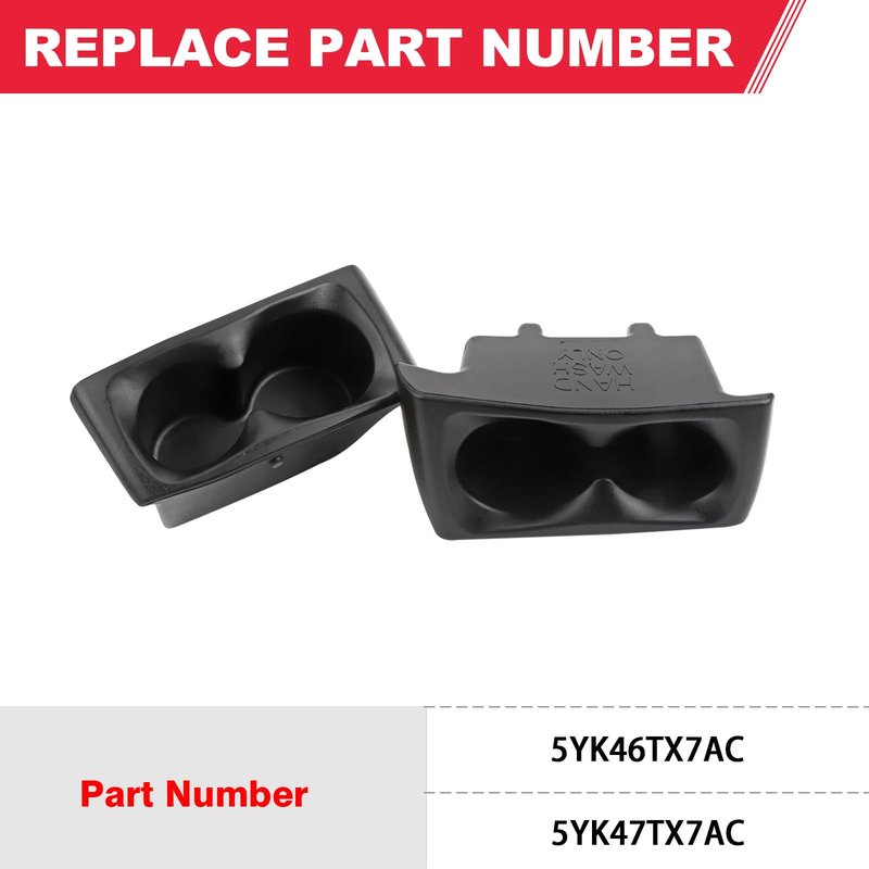 Car Door Cup Holder Insert Compatible with 2019-2024 Dodge Ram 1500 Right & Left Side Foam Door Trim Cup Holder Replaces# 5YK46TX7AC 5YK47TX7AC