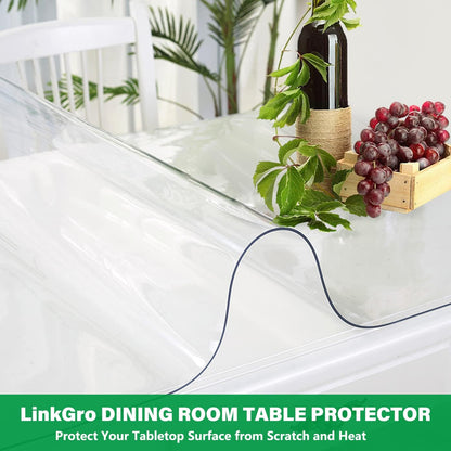 18x48 Inch 1.5mm Clear Plastic Tablecloths - Crystal Table Runner & Protector - PVC Table Cover - Waterproof - - Thick