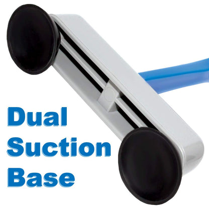 Rehabilitation Advantage Denture Scrub Brush & Suction Cup Holder,Red/Gray