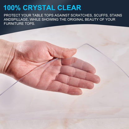 Bobetter Countertop 17x63 Clear Plastic Protector Wood Furniture Table Topper Protective Cover Dining Living Room PVC