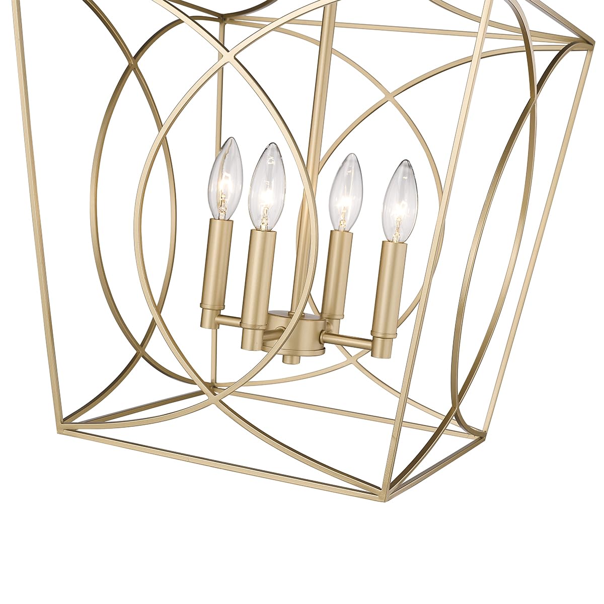ML Lighting Tracy - 4 Light Pendant-21.9 Inches Tall and 15.87 Inches Wide-Painted Modern Gold Finish -Traditional Installation