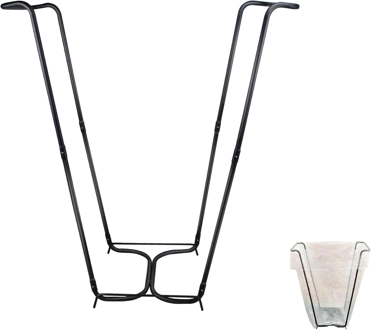 REMJUD 30-45 Outdoor Trash Bag Holder Stand,Metal Garbage Bag Holder for Gallon Bags,Leaf Bag Support Stand