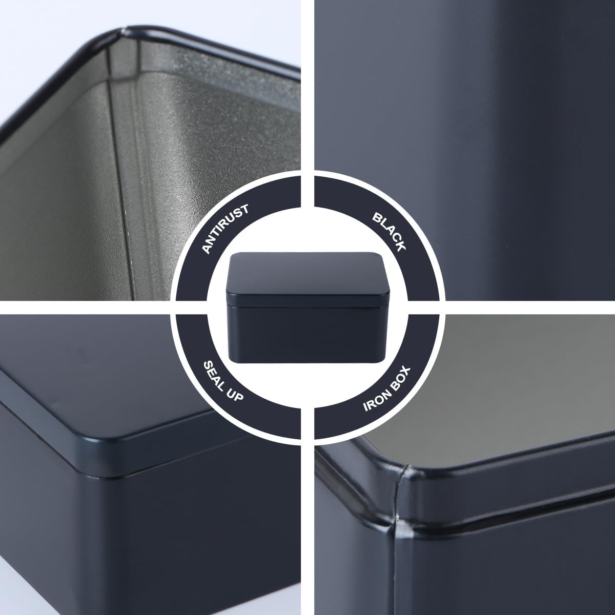 Metal Tea Tins Box with Lid, Bulk Japanese Candy Tins Container, Decorative Storage Tank for Food and Coffee