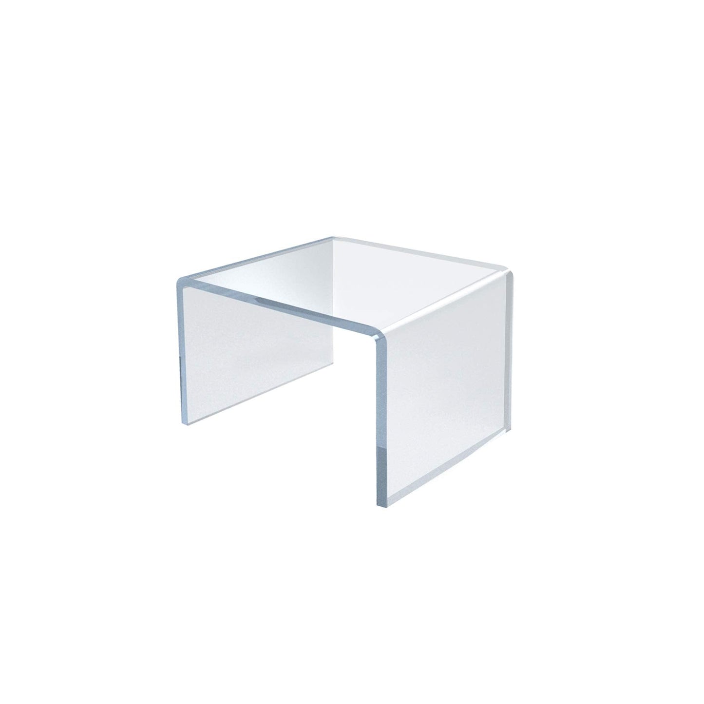 Azar Displays 515328 2.5" Square Acrylic Riser, Clear (4 Pack)