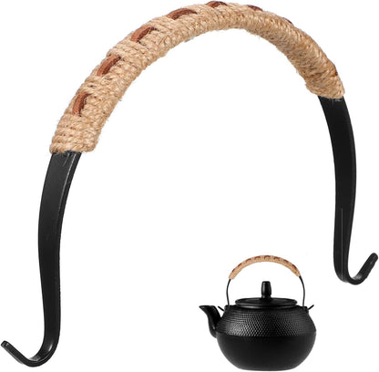 Hemoton Ceramic Teapot Handle, Adjustable Rope Wrapped U-Shape Replacement for Chinese Teapot