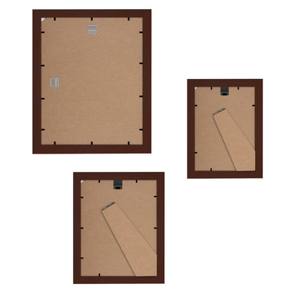 Americanflat Set of 7 Picture Frames with Shatter-Resistant Glass - Gallery Wall Frame Set with One 11x14, Two 8x10 and Four 5x7 Frames - Signature Collection - Mahogany