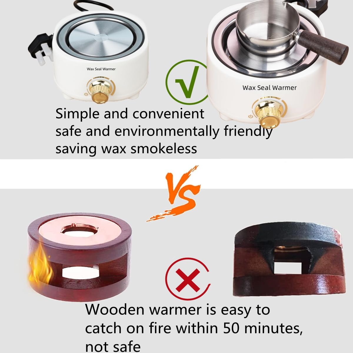 Wax Seal Warmer Electric, Pink Sealing Wax Warmer Furnace Kit Includes 1Pcs 80ml Large Spoon and 1Pcs Non-Slip Spoon Sealings Stamp Melting Warmer Great Tool for Melt Waxs Seals Sticks Beads (Pink)