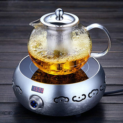 Hofu Small Clear High Borosilicate Glass Tea Pot with Removable 304 Stainless Steel Infuser, 660 ml
