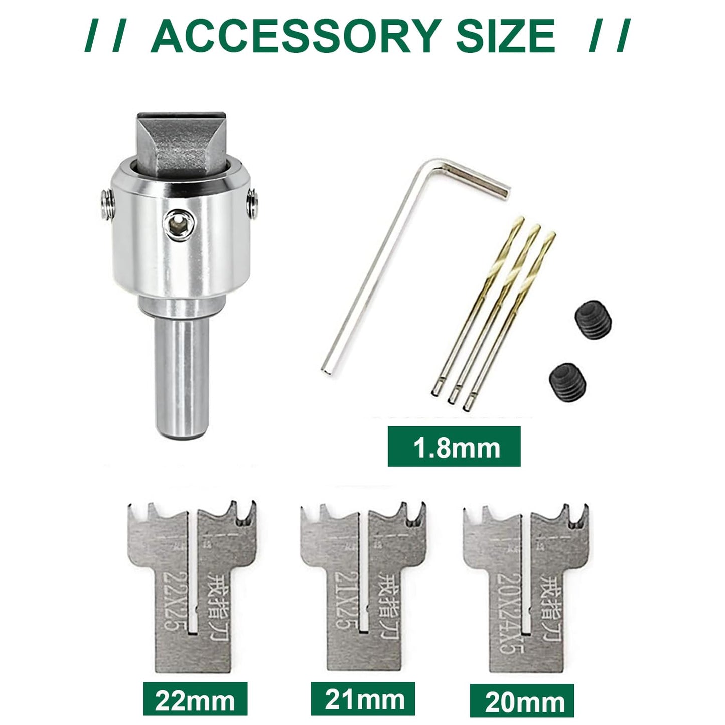 Tidsech 10Pcs Wood Ring Maker Set, 20-22mm Blades Ring Drill Bit Set, Adjustable Design fits US Ring Sizes 10-13, Be Used with a Drill Press