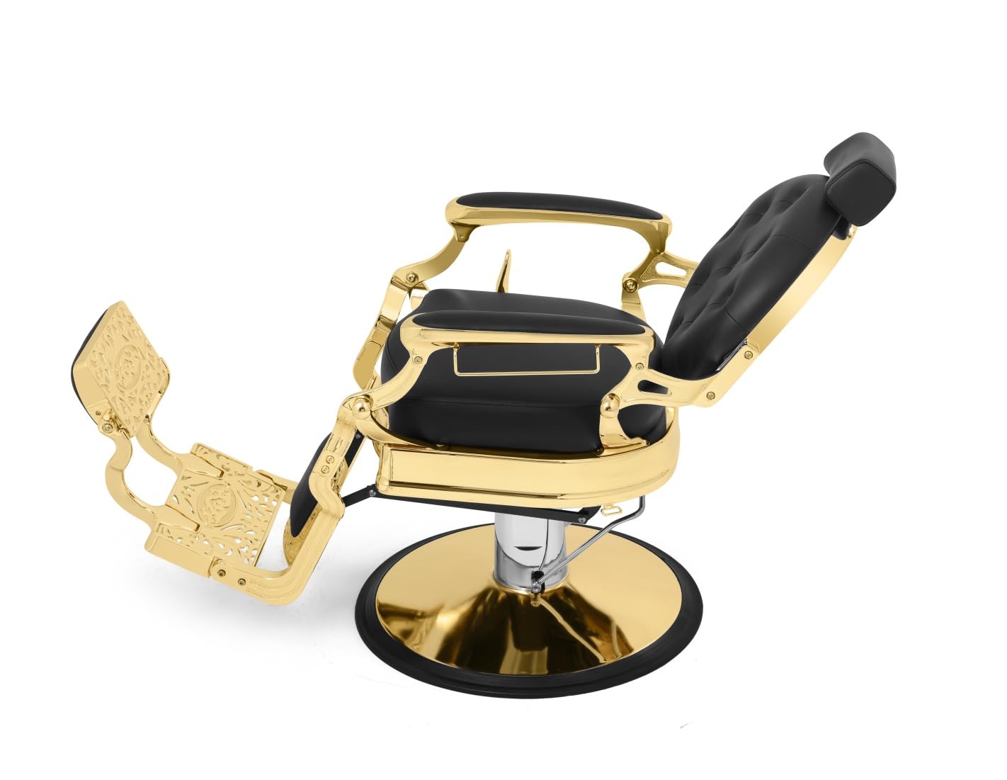 Funnylife Gold Vintage Salon Chair Barber Chair Hydraulic Pump Heavy Duty Styling Chair Beauty Tattoo Equipment