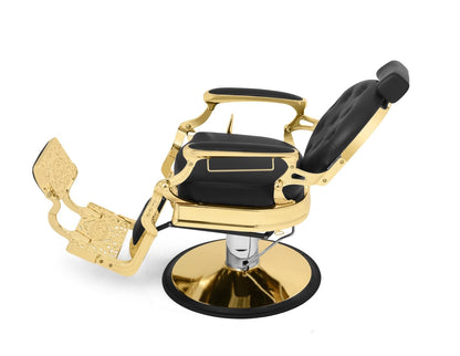 Funnylife Gold Vintage Salon Chair Barber Chair Hydraulic Pump Heavy Duty Styling Chair Beauty Tattoo Equipment