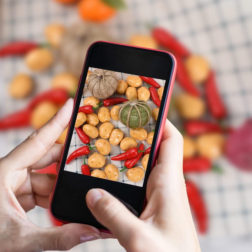 40PCS 3.5cm HUIANER Mini Artificial Potatoes, Fake Potatoes Simulation Mini Vegetable for Home Kitchen Photography