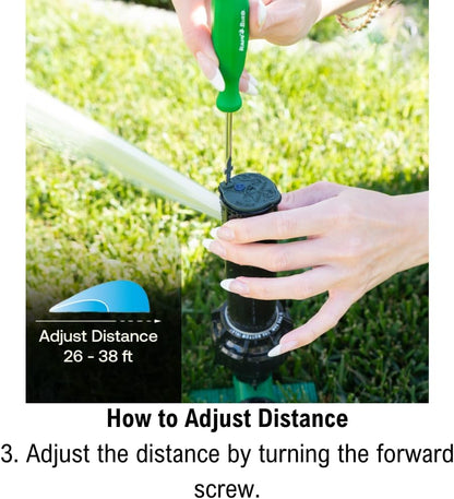 Rain Bird 42SASPG Gear Drive Rotor Sprinkler - Adjustable 40° to 360° Pattern, 26' to 38' Spray Distance