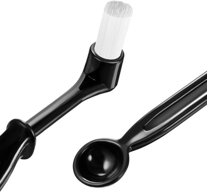 Coffee Machine Cleaning Set, 4 Pieces with Brush, Spoon, and 58 mm Stainless Steel Back Flush Insert