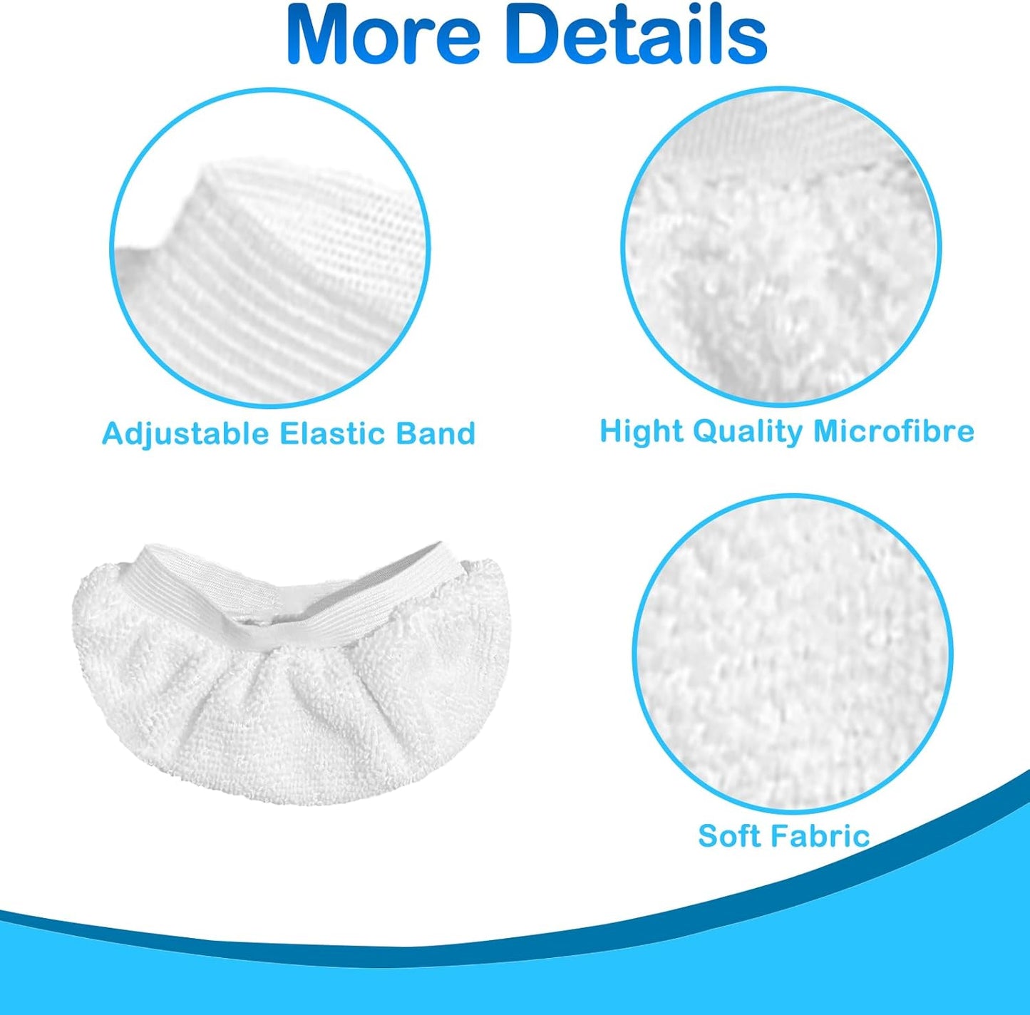 4 Pack Steam Cleaner Accessories for Most Handheld Steam Cleaner - Microfiber Cloths Cover Compatible with Bissell