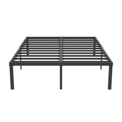 VECELO 16" Full Size Metal Platform Bed Frame,Heavy Duty Steel Slat/Easy Assembly Mattress Foundation/No Box Spring Needed