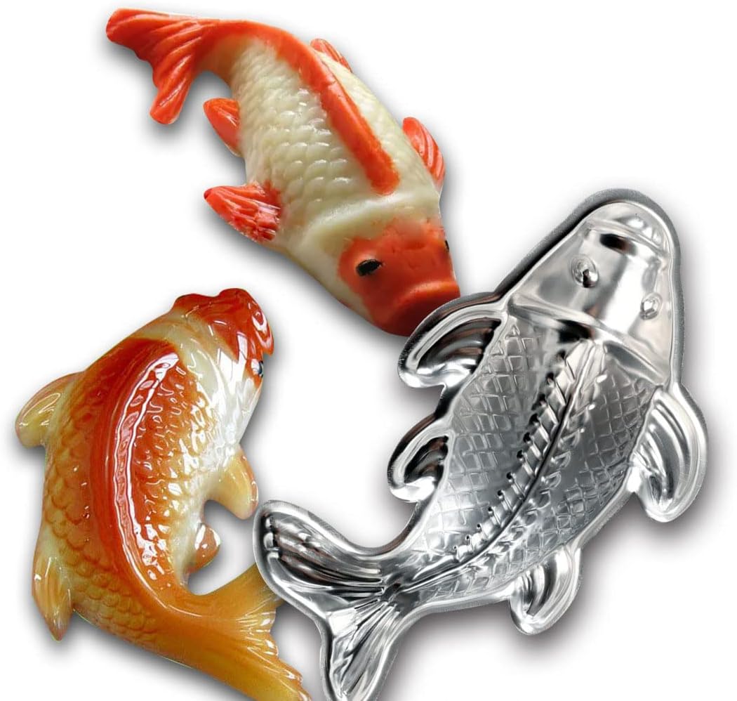 3D Aluminum Alloy Fish-Shaped Cake Mold, Fondant Cake Decoration Bakeware for Carp Cake