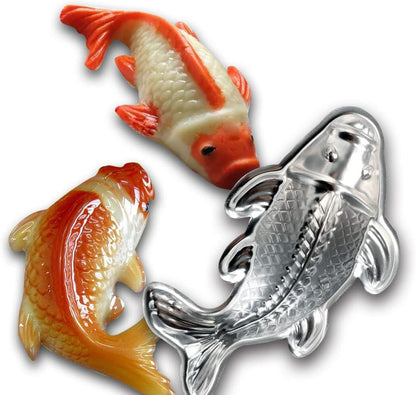 3D Aluminum Alloy Fish-Shaped Cake Mold, Fondant Cake Decoration Bakeware for Carp Cake